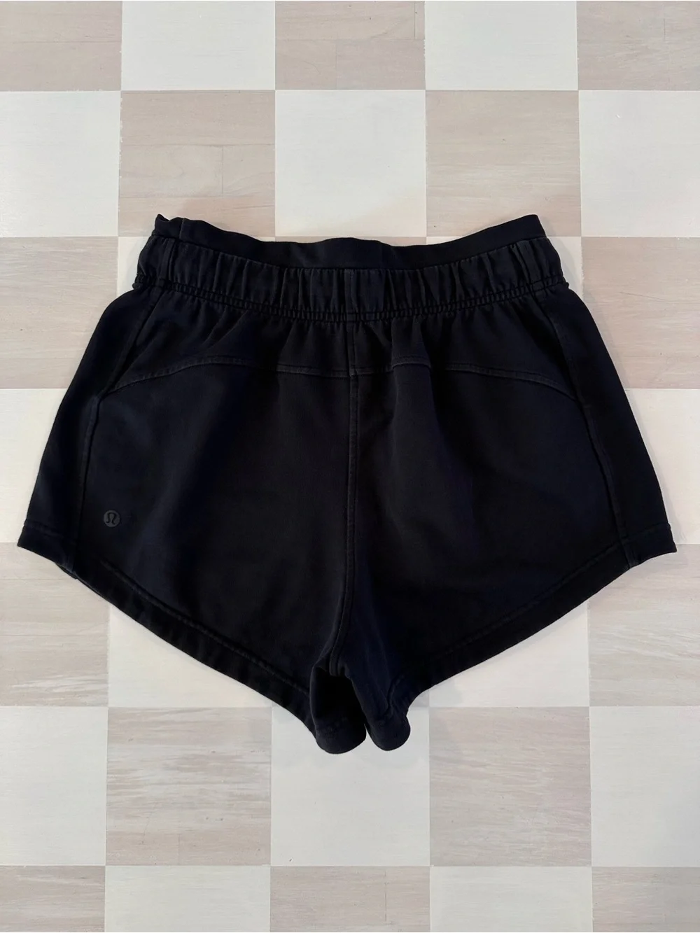 lululemon inner glow short 3” french terry cotton black W7BDRS 4